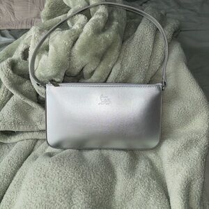 Christian Louboutin Metallic Silver Shoulder Bag